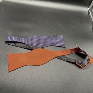 New Cremieux Bow Tie Men's Blue Pink 100% Silk Adjustable Dry Clean